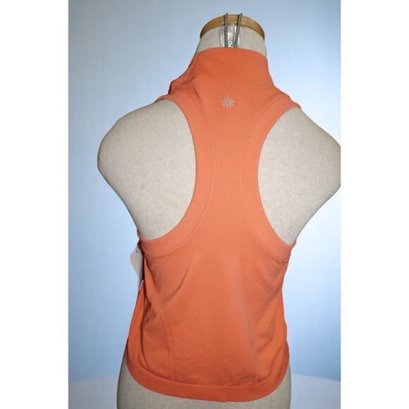 Athleta Momentum Mock Neck Tank – Soft Persimmon – Size Small – Nylon Sample - Picture 6 of 6